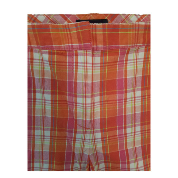 Land's End Women's Shorts White Red Plaid Size 16, Inseam 8 in, Length 18.5 in - Picture 3 of 8